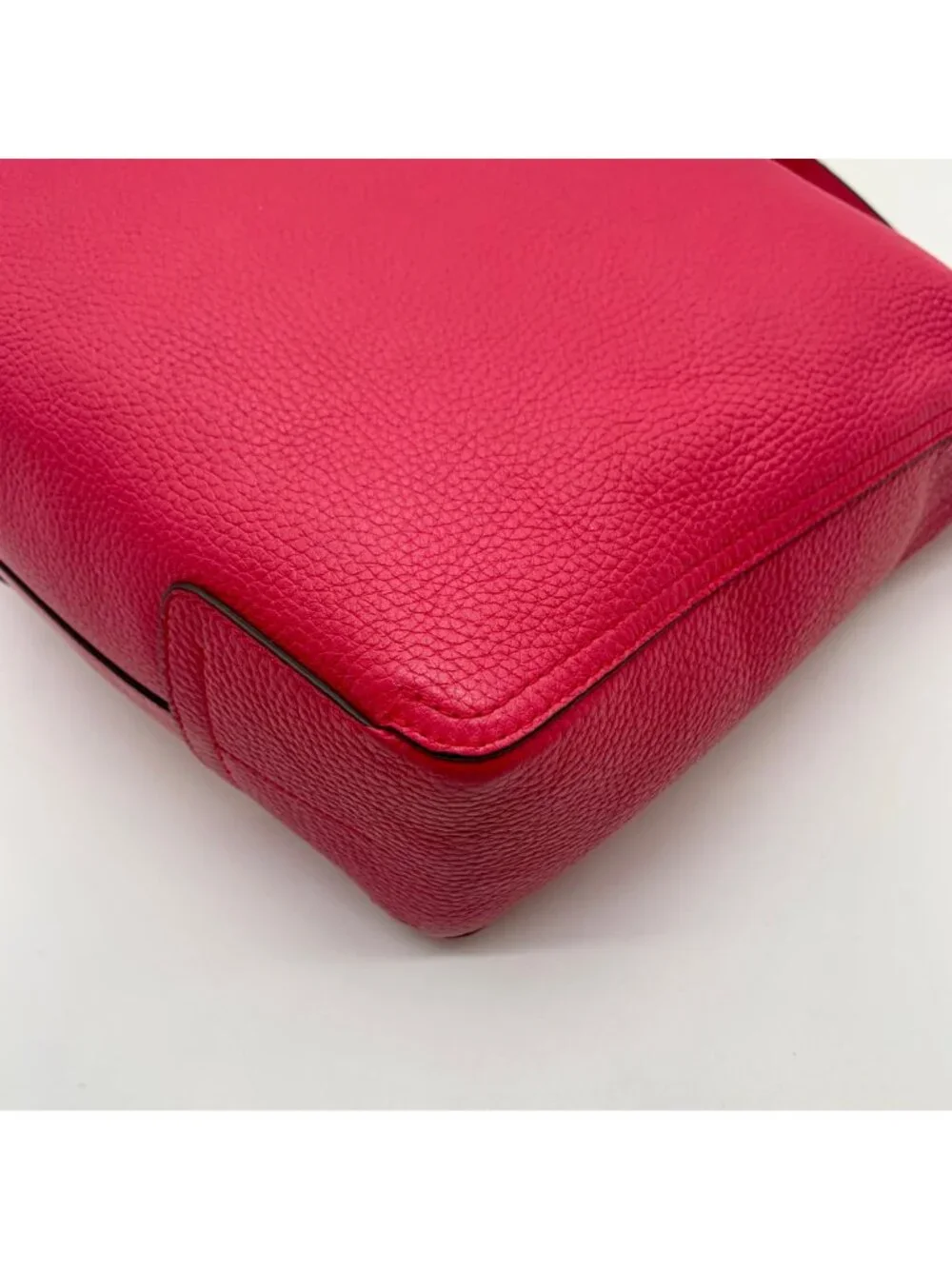 Furla Hot Pink Pebbled Leather Atena Hobo Bag